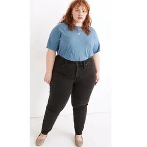 Madewell 10" High Rise Skinny Denim Jeans Black MD545 Sz 28W Casual Stretch